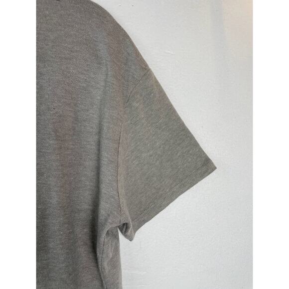 Cropped Top Beige Womens Medium Graphic Tee Sunshine State of Mind T Shirt Gray - Picture 4 of 12